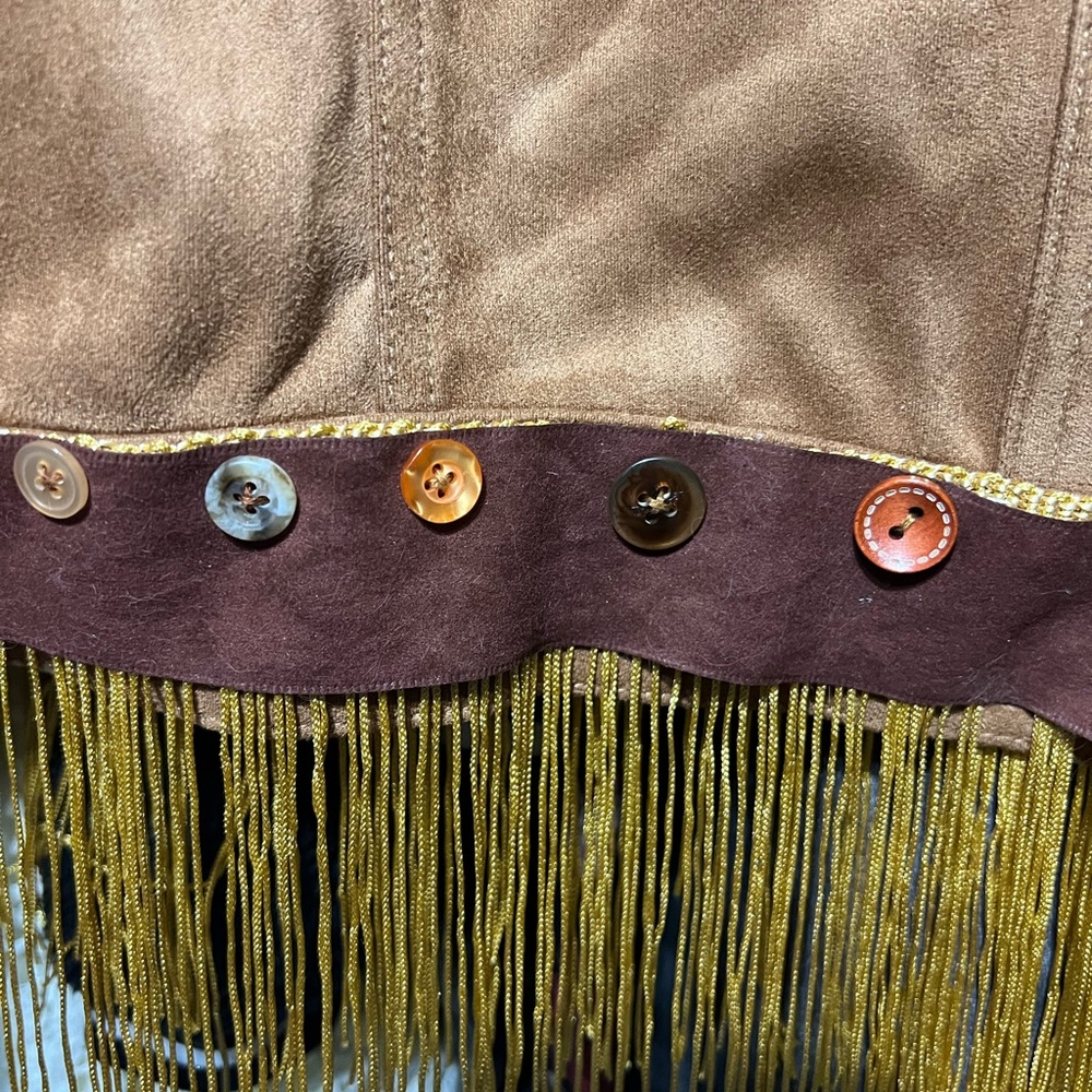 Upcycle Handmade Custom Western Horse Suede Fringe Jacket Embroidery, Beads - Picture 7 of 8